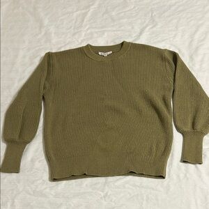 Olive Green Ribbed Sweater